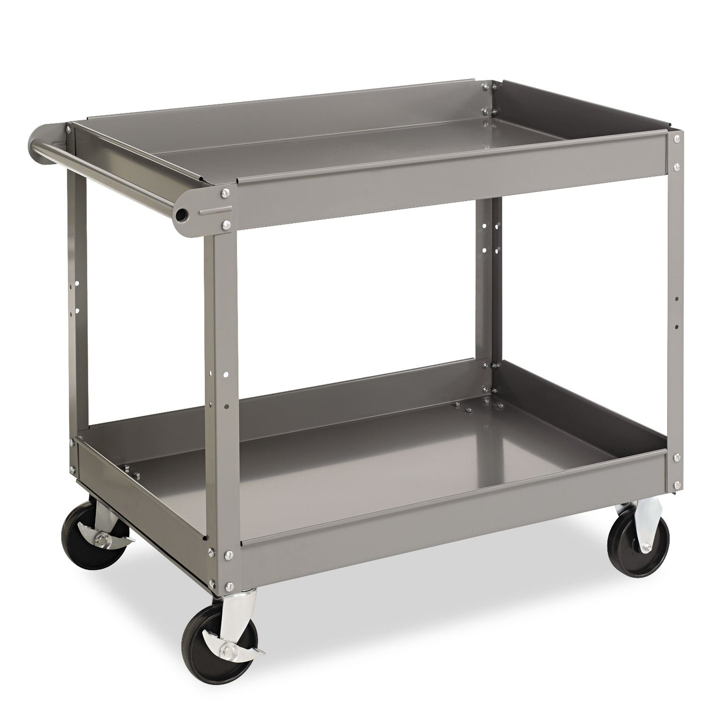 TNNSC2436 Two-Shelf Metal Cart, Metal, 2 Shelves, 500 lb Capacity, 24" x 36" x 32", Gray