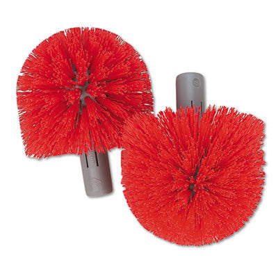 UNGBBRHR Replacement Heads For Ergo Toilet-Bowl-Brush System, Red, 2/Pack