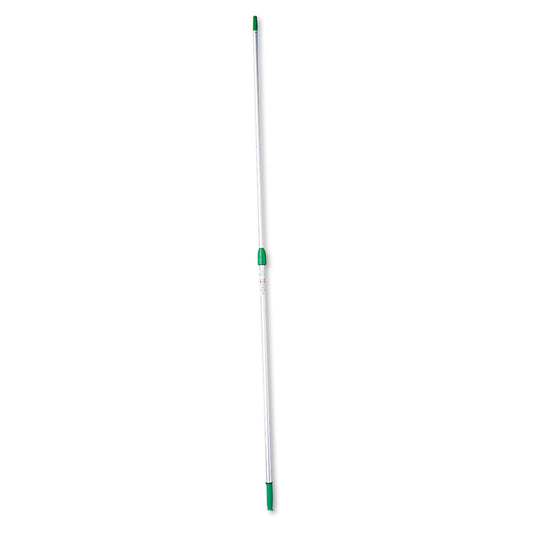 UNGEZ250 Opti-Loc Extension Pole, 8 Ft, Two Sections, Green/silver Unger