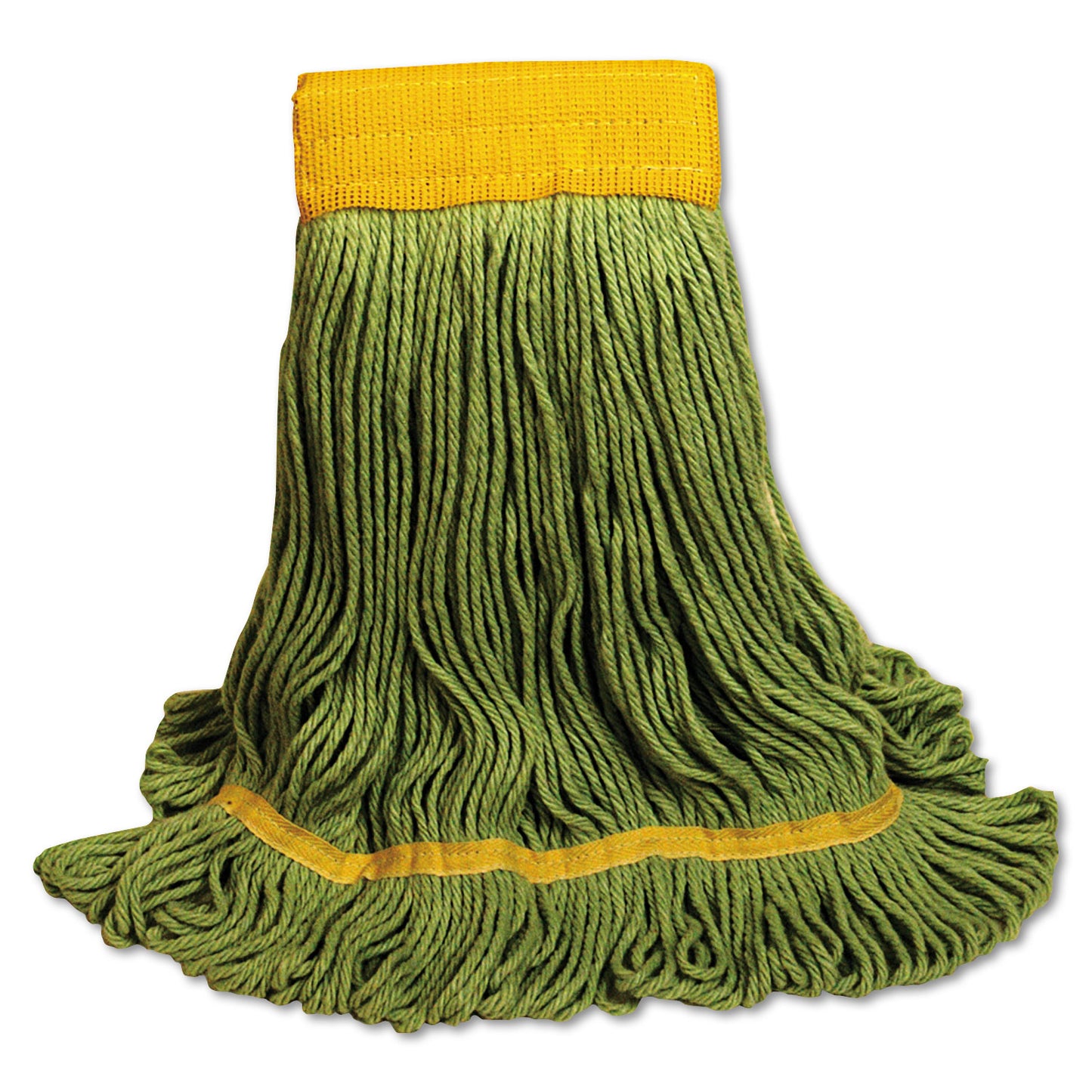 BWK1200LEA Ecomop Looped-End Mop Head, Recycled Fibers, Large Size, Green