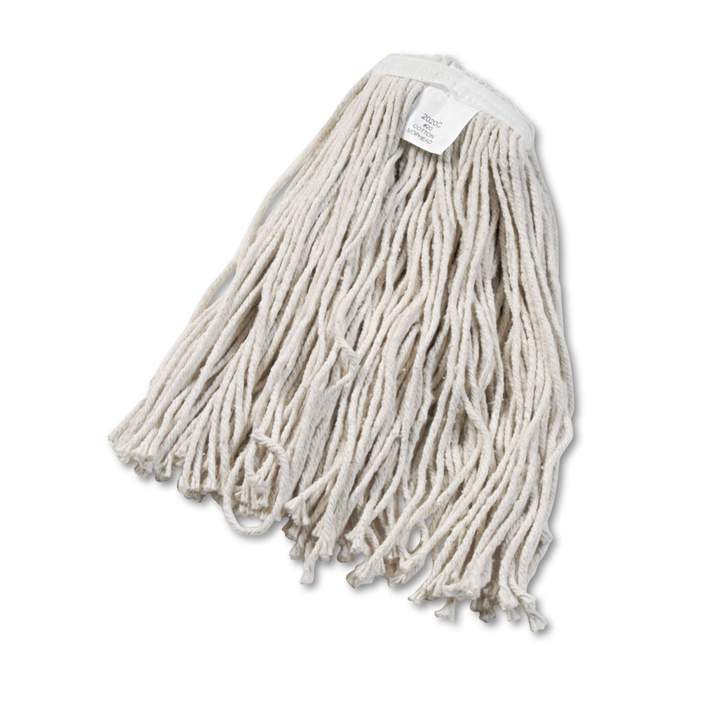 BWK2020CCT Cut-End Wet Mop Head, Cotton, White, #20, 12/carton
