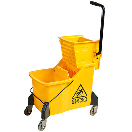 M2 Professional Grizzly Side Press Mop Bucket Combo - 32 Qt., Yellow