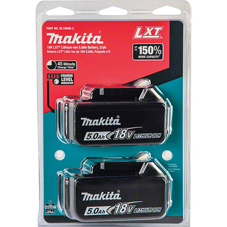 Makita 18 Volt (5.0 Ah) LXT Lithium-Ion Battery 2-Pack