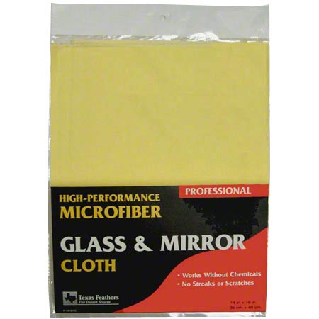 TF-CMC1616 Texas Feathers Microfiber Glass & Mirror Cloth - Yellow